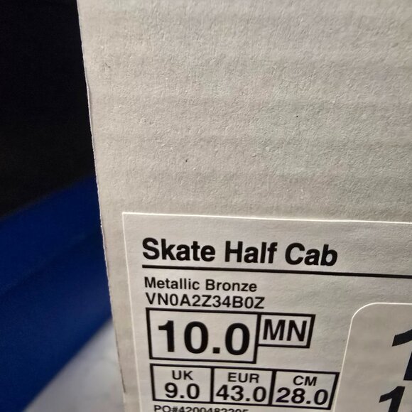 Vans Skate Half Cab Metallic Bronze VN0A2Z34B0Z Men's Size 10 Skate Shoes NEW - Picture 13 of 13